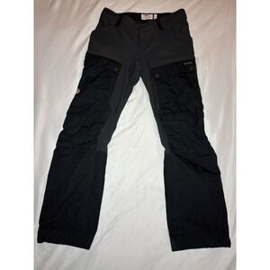 Fjallraven Women's Black and Gray Track Pants